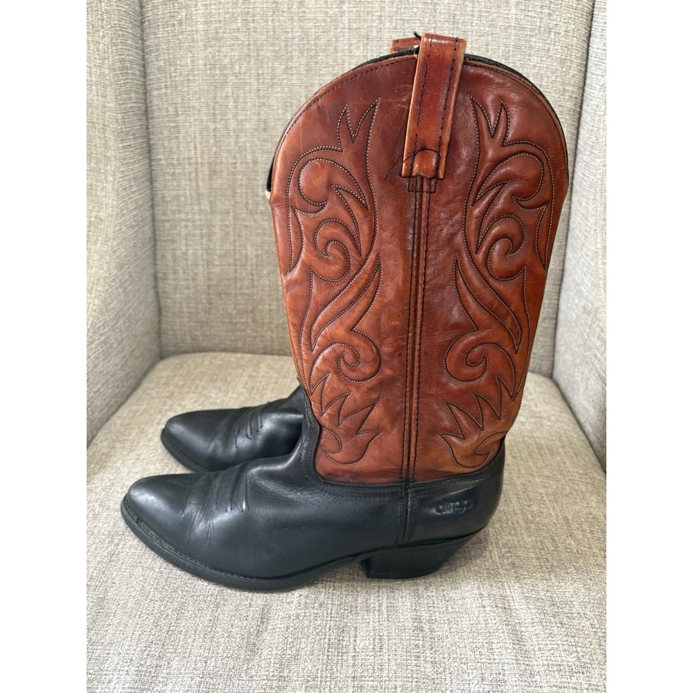 Vintage‎ Acme Western Boots Style 7779 Brown/Black Sz 11D